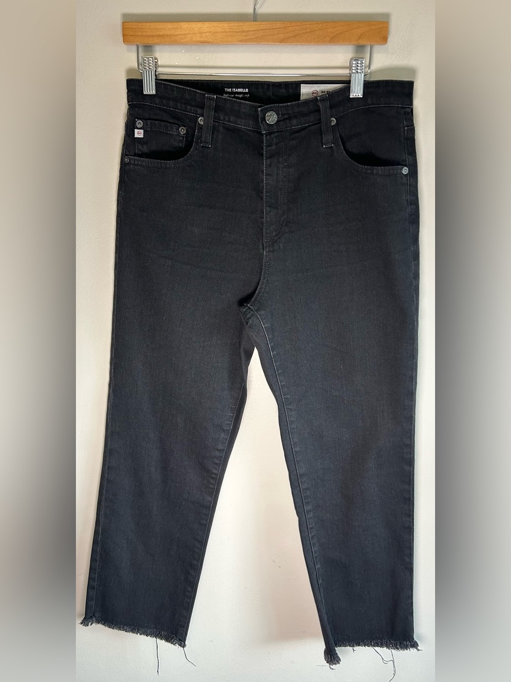 Adriano Goldschmied AG-ED The Isabelle Straight Leg High Rise Crop Jeans Sz 30R
